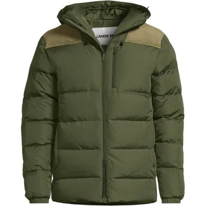 Men's Corduroy Max 600 Down Puffer Hooded Jacket