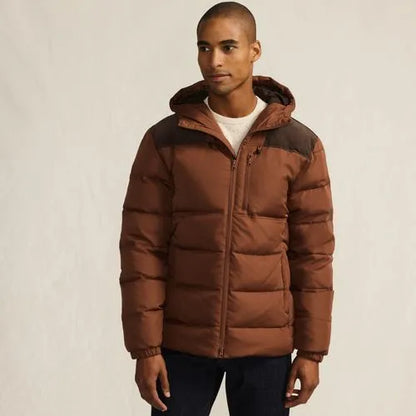 Men's Corduroy Max 600 Down Puffer Hooded Jacket