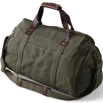 Waxed Canvas Convertible Garment Duffle