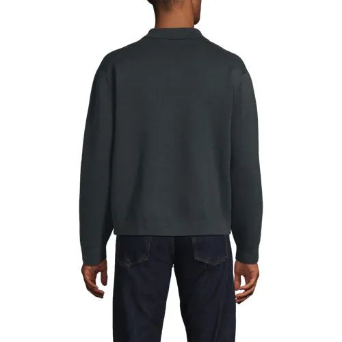 Men's Long Sleeve Fine Gauge Cotton Full Zip Chore Coat