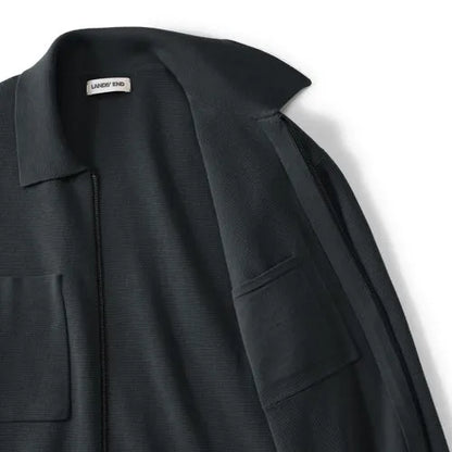 Men's Long Sleeve Fine Gauge Cotton Full Zip Chore Coat