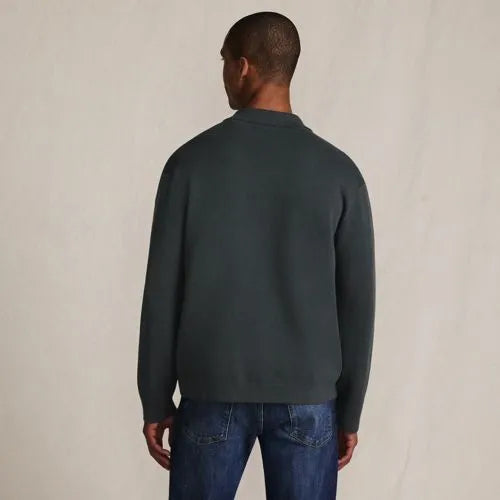 Men's Long Sleeve Fine Gauge Cotton Full Zip Chore Coat
