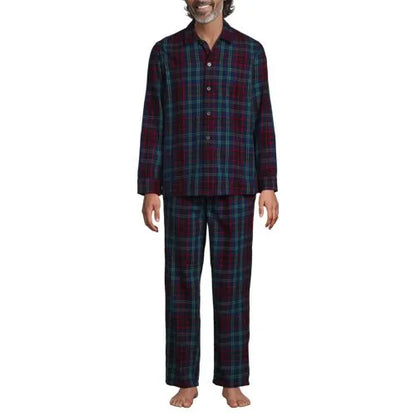 Men's Flannel 3 Piece Pajama Set