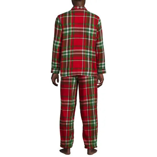 Men's Flannel 3 Piece Pajama Set