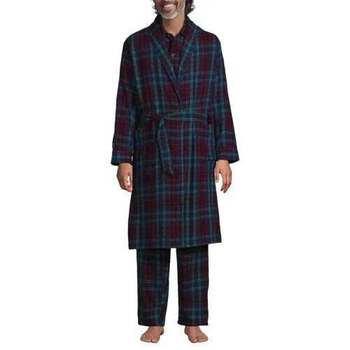 Men's Flannel 3 Piece Pajama Set