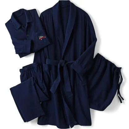 Men's Flannel 3 Piece Pajama Set
