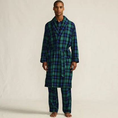 Men's Flannel 3 Piece Pajama Set