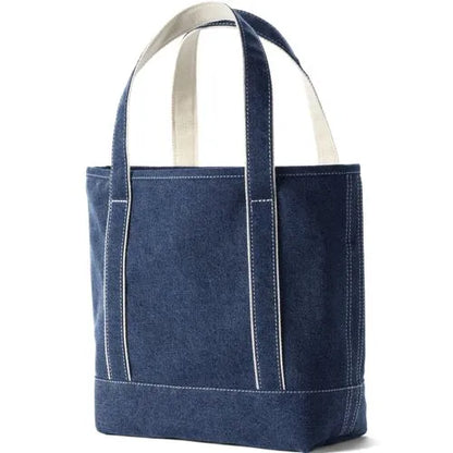 Medium Denim Open Top Tote Bag