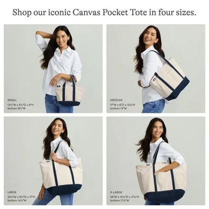Medium Denim Open Top Tote Bag