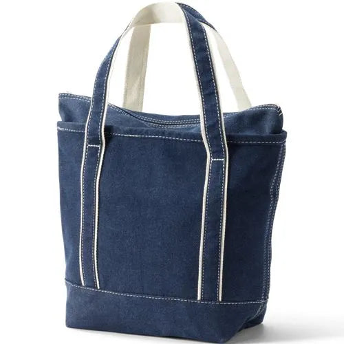 Medium Denim Open Top Tote Bag