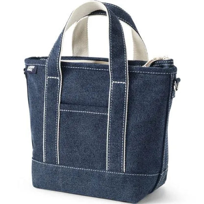 Medium Denim Open Top Tote Bag