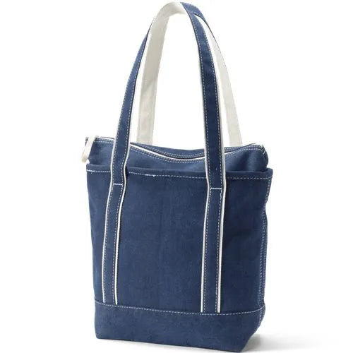 Medium Denim Open Top Tote Bag