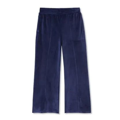 Girls Wide Leg Velour Pants