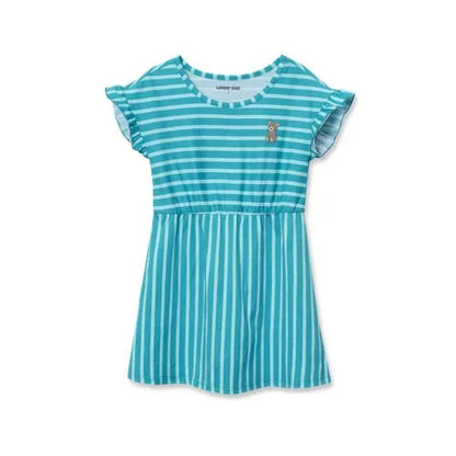 Girls Short Sleeve Gathered Waist Tunic Top