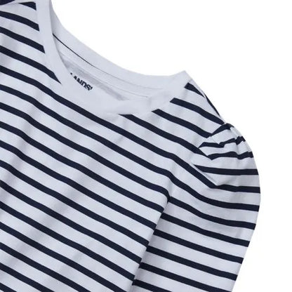 Girls Long Sleeve Graphic Tee With Puff Shoulder