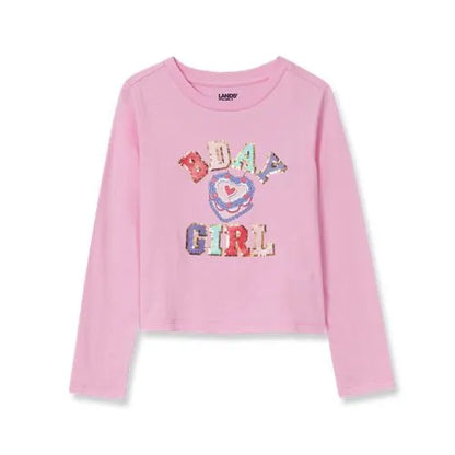 Girls Long Sleeve Graphic Meet and Greet Tee