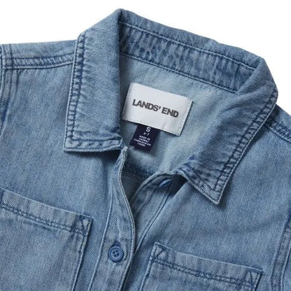 Girls Lightweight Denim Jumpsuit