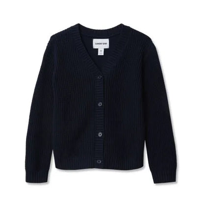 Girls Button Front Knit Cardigan