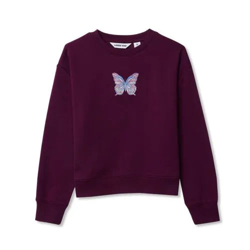 Girls Crew Neck Embroidered Sweatshirt