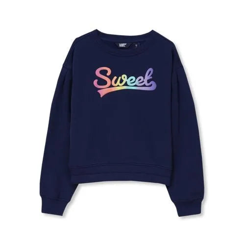 Girls Crew Neck Embroidered Sweatshirt