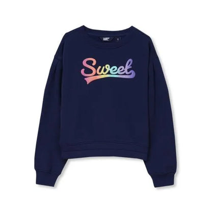 Girls Crew Neck Embroidered Sweatshirt