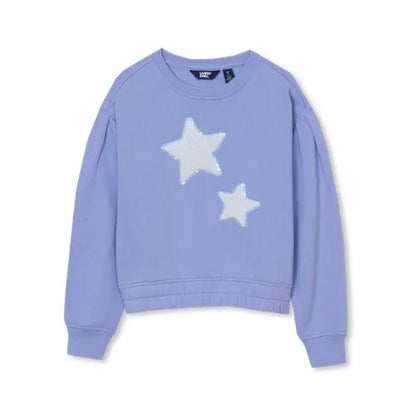 Girls Crew Neck Embroidered Sweatshirt