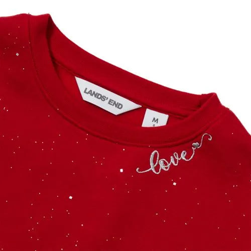 Girls Crew Neck Embroidered Sweatshirt