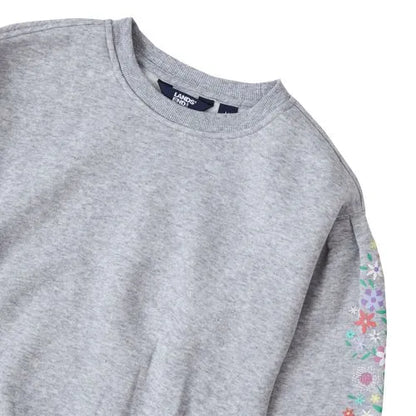 Girls Crew Neck Embroidered Sweatshirt
