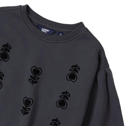 Girls Crew Neck Embroidered Sweatshirt