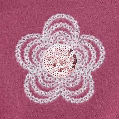 Girls Crew Neck Embroidered Sweatshirt
