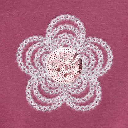 Girls Crew Neck Embroidered Sweatshirt