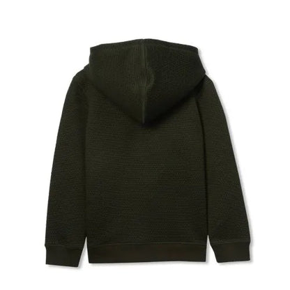 Boys Texture Knit Zip Up Hoodie