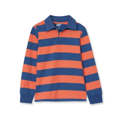 Boys Long Sleeve Collared Rugby Shirt