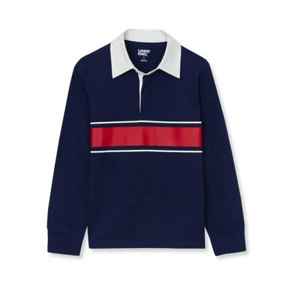 Boys Long Sleeve Collared Rugby Shirt