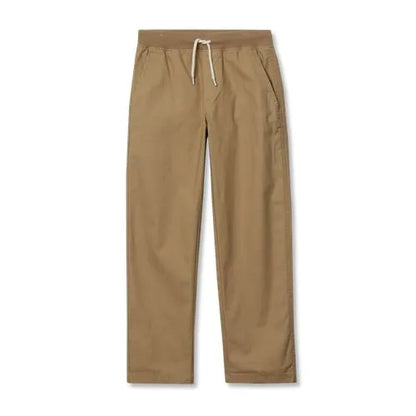 Boys Stretch Soft Rib Waist Iron Knee Pull On Pants