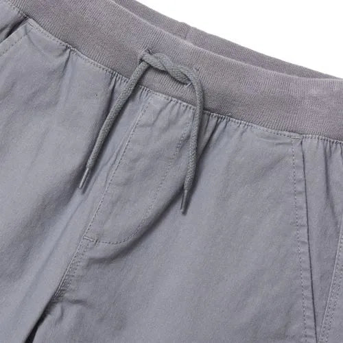 Boys Stretch Soft Rib Waist Iron Knee Pull On Pants
