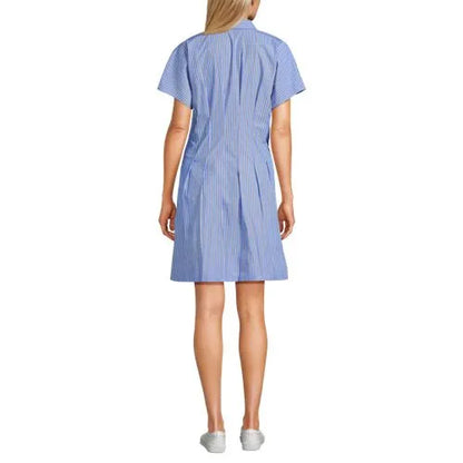 Women's Cambric Above the Knee Shirt Dress