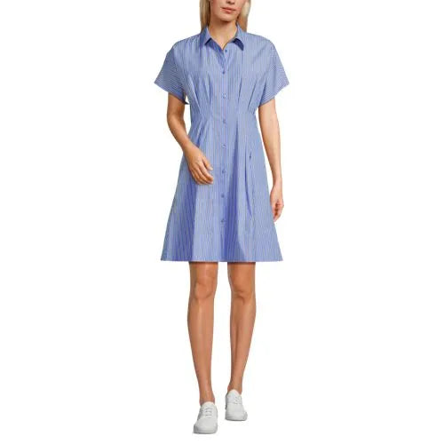 Women's Cambric Above the Knee Shirt Dress