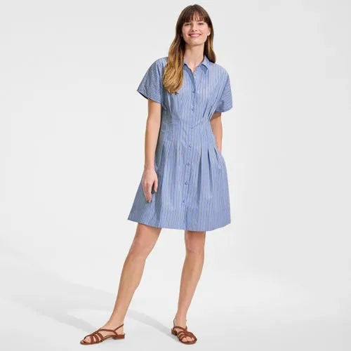 Women's Cambric Above the Knee Shirt Dress