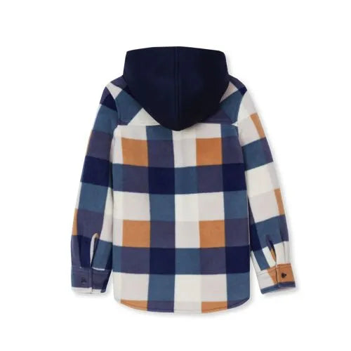 Kids Long Sleeve Hooded Flannel