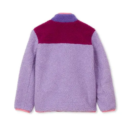 Kids Sherpa Contrast Full Zip Up Jacket