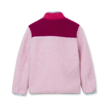 Kids Sherpa Contrast Full Zip Up Jacket