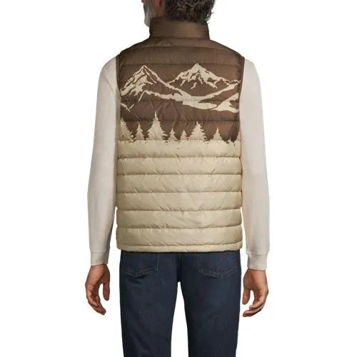 Men's Wanderweight Packable Print Down Vest