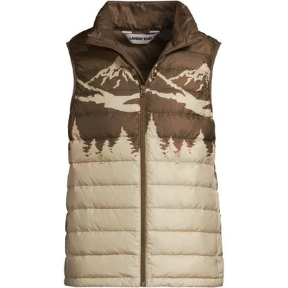 Men's Wanderweight Packable Print Down Vest