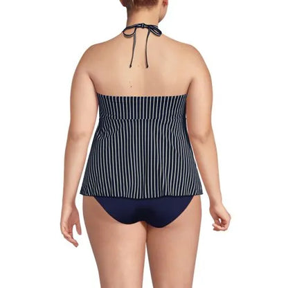 Women's Flutter High Neck Halter Tankini Top