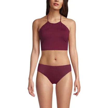 Women's High Neck Halter Midkini Top