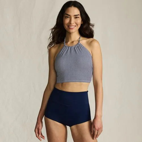 Women's High Neck Halter Midkini Top