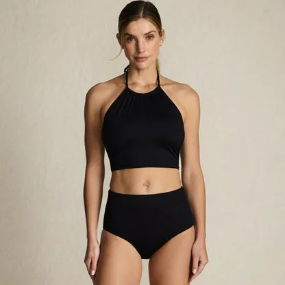 Women's High Neck Halter Midkini Top