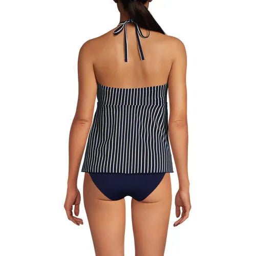 Women's Flutter High Neck Halter Tankini Top