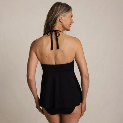 Women's Flutter High Neck Halter Tankini Top